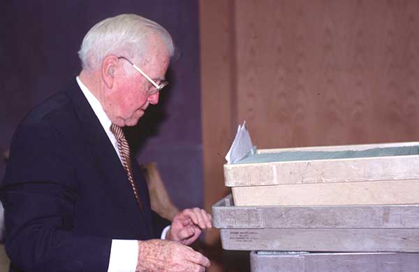 Monitoring the entire ballot-counting process was Central Director Ed Metzger, W9PRN.