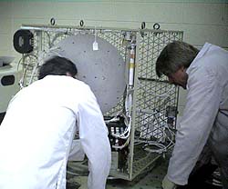 NASA and University of Alabama in Huntsville engineers integrate the PEST payload onto JAWSAT.