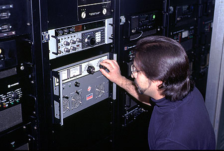 NJ1Q at the new W1AW transmitter